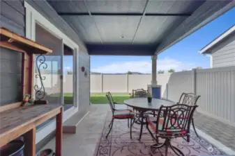 Covered backyard patio