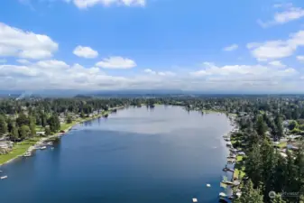 Drone view of Lake  Meridian