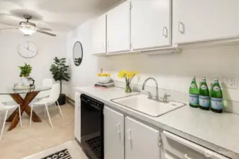 Plenty of storage in this kitchen and good counter space.