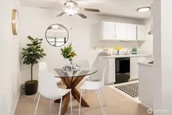 Dining space with open flow to the kitchen.