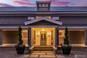front door night shot