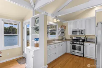 Take advantage of all of the glass cupboards and store your favorite display of dinnerware.