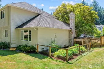 Delightful organic vegetable garden.