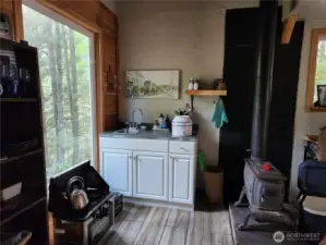 storage and woodstove