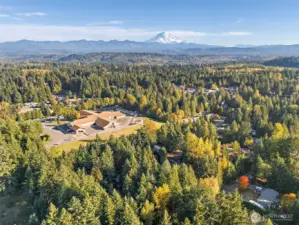 Look at that mountain in the distance!  Elementary school backs up to the property