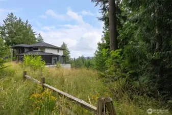 Looking along the southside property line.