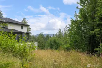 Looking down on the property.