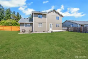 Backyard, grass has been photoshopped to look green.