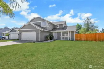 Another angle of from t yard & home. Grass has been photoshopped to be green.