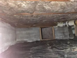 Freshly cleaned out crawlspace