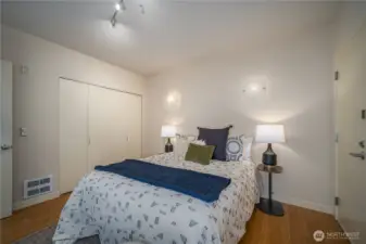 2nd bedroom - separate entrance on right leads to hallway