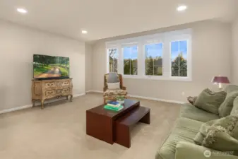 Movie night? Wonderfully large bonus room upstairs.