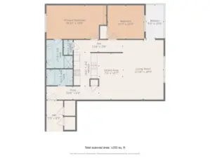 Floor plan with added entrance and storage units