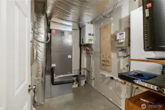 Systems room in basement