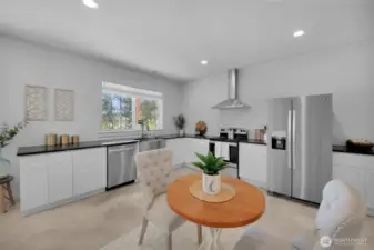 Lower level kitchen. . .