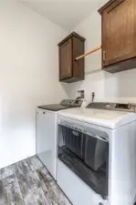 Laundry room with nice washer and dryer