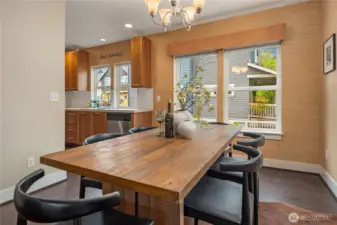 Conveniently located just off the kitchen and large enough for your biggest dinner parties.