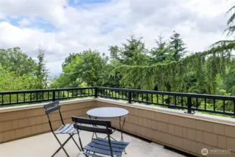 Deck off the upstairs.