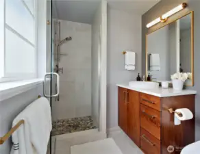 Primary bedroom with 3/4 bath