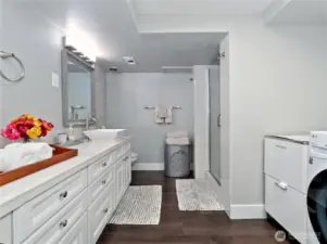 3/4 bath and laundry on lower level
