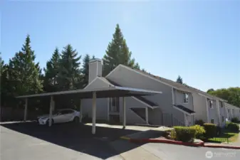 Adjacent carport to building E