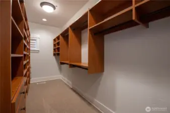 Primary Walk in Closet with built in's as well!