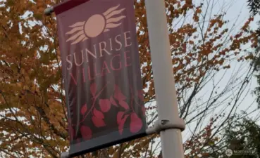 Sunrise village is only a few minutes away with shopping and restaurants.