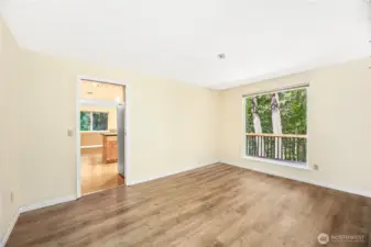 Spacious dining area