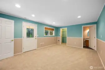 Bedroom #1 with its own half bath!