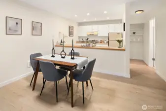 Plenty of room to expand the dining room table and invite your friends over for a shared meal and moments of connection.