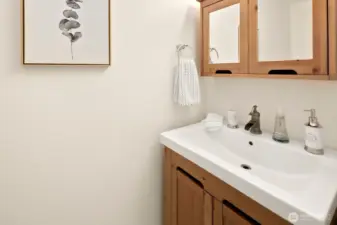 Downstairs powder room.