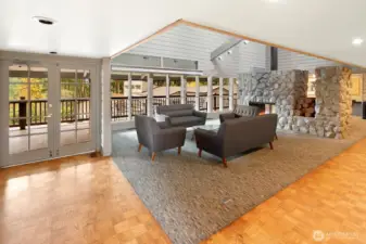 Entertain guests, hosts meetings, work remotely or meet friends at the public spaces near the cozy fireplace in the clubhouse.