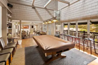 Build community at the pool table with a friendly game with your friends in the evenings.