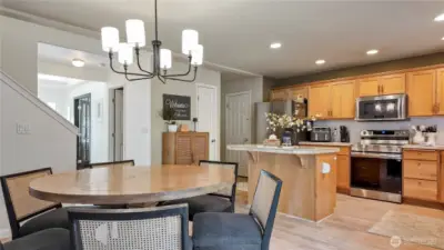 Kitchen space has a closet AND pantry!