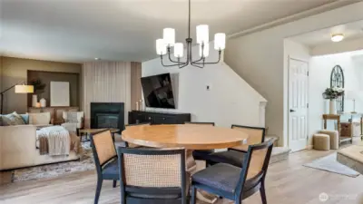 Open concept dining/living room, picture the gatherings you'll host here!