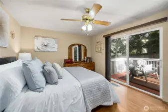 Primary Suite gives you a 2nd slider to sip coffee, sun bathe, read or relax. Backyard is fully fenced.