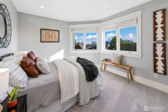 One of two bedrooms on the main floor.