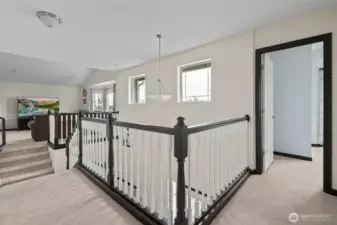 Upstairs Features the Private Living Spaces.