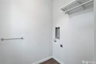 Laundry room (and 1/2 bath) on the main floor.