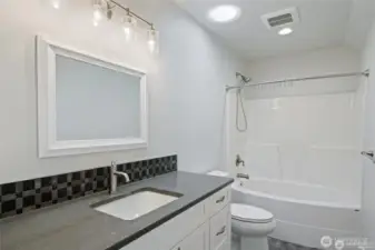 2nd full bathroom with large soaking tub (upstairs).