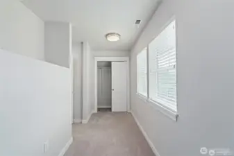 4th bedroom with closet (upstairs). Smaller bedroom still gives you extra space for office or nursery.
