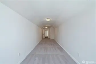 Bonus room over garage with closet (upstairs).
