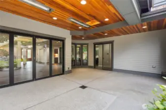 Covered heated patio off Family room and Kitchen