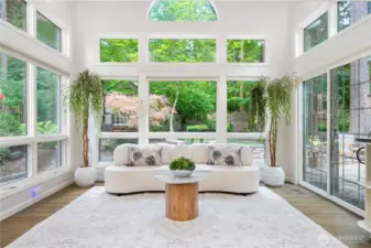 A serene and spacious feel with natural light towards north, the back yard