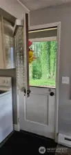 Dutch door provides nice cross breeze