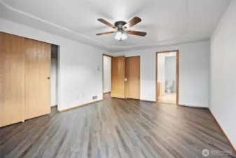 Primary with two closets