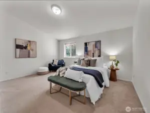 Spacious primary suite