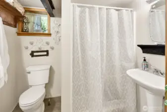 Full bathroom on lower level