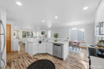 Behind these doors are custom tailored built ins to maximize your space.