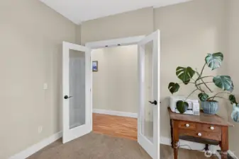 Office wtih French doors